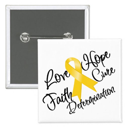 Childhood Cancer Love Hope Determination Pins