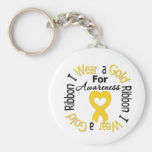Childhood Cancer Ribbon For Awareness Key Chain