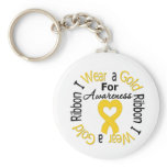 Childhood Cancer Ribbon For Awareness Key Chain