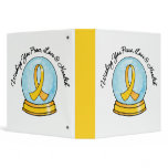 Childhood Cancer Ribbon Merry Christmas Snowglobe Vinyl Binder