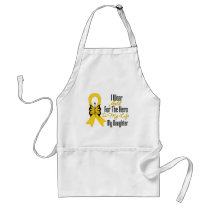 Childhood Cancer Ribbon My Hero My Daughter Apron