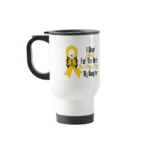Childhood Cancer Ribbon My Hero My Daughter Mugs