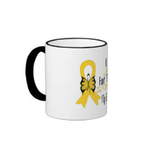 Childhood Cancer Ribbon My Hero My Granddaughter Coffee Mug