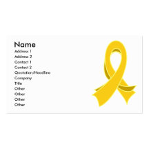 Childhood Cancer Stylish Ribbon Business Card