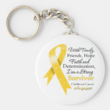 Childhood Cancer Support Strong Survivor Key Chains