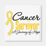 Childhood Cancer Survivor Awareness Journey Ribbon Refrigerator Magnet