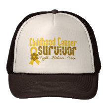Childhood Cancer Survivor Flower Ribbon Trucker Hat