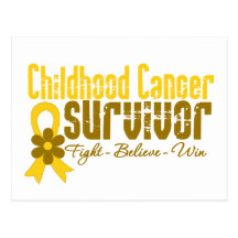 Childhood Cancer Survivor Flower Ribbon Postcards