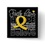 Childhood Cancer Typographic Faith Love Hope Pins