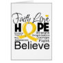 Childhood Cancer Typographic Faith Love Hope Cards