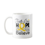 Childhood Cancer Typographic Faith Love Hope Coffee Mug