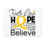 Childhood Cancer Typographic Faith Love Hope Post Card