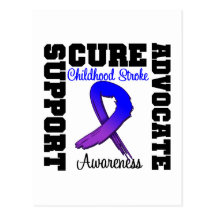 Childhood Stroke Support Advocate Cure Post Card