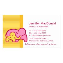 Childminder/ baby sitter / carer business cards