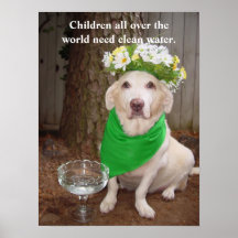 Children all over the world need clean water. poster