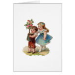 Children and Rose Bush Card