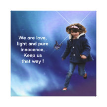 Children are love and pure canvas prints