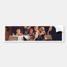 Children At Lunch By Benjamin Vautier  (Best Quali Bumper Stickers