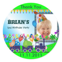 Children Birthday Thank You S: Train Sticker