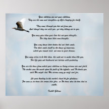 Children by Kahlil Gibran Poster