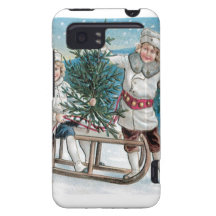Children cutting down a Christmas Tree HTC Vivid / Raider 4G Cover