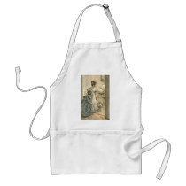 Children, Dog Looking At Tree Apron