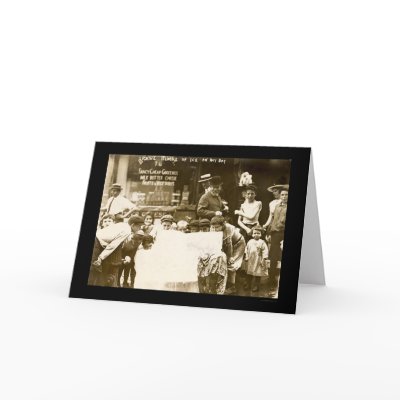 Children Licking Ice Blocks in New York City 1912 Greeting Card by lc_vintagephotos