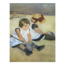 Children Playing on the Beach by Mary Cassatt Invite