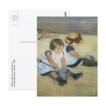Children Playing on the Beach by Mary Cassatt Postcard