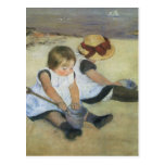 Children Playing on the Beach by Mary Cassatt Postcard