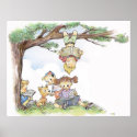 Children reading books posters