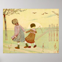 "Children" Vintage French Illustration Poster