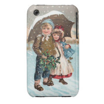 Children walking through the snow