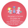 Children with Bible Verse Round Sticker