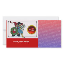 CHILDREN WITH CHRISTMAS GIFTS monogram Photo Cards