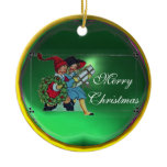 CHILDREN WITH CHRISTMAS GIFTS ORNAMENT