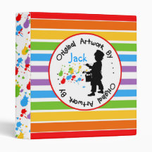 Childrens Artwork  Drawing Painting Binder