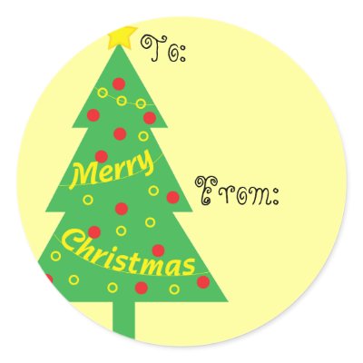 Children's Christmas Name Tags Sticker by xmasstore