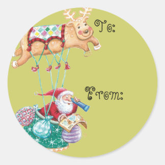 Christmas Name Tags Stickers, Christmas Name Tags Custom Sticker Designs