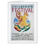 Childrens Festival NYC 1940 WPA Greeting Cards