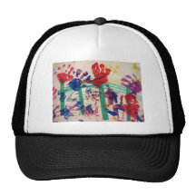 Children's handprint Garden Trucker Hat