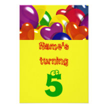 Childrens party balloons "any age" personalized announcements