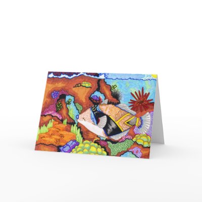 Children's Winning Artwork: triggerfish Greeting Card by pwuebker