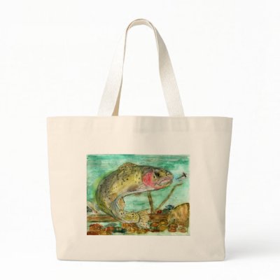 Children's Winning Artwork: trout Canvas Bag by pwuebker