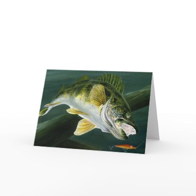 Children's Winning Artwork: walleye Greeting Cards by pwuebker