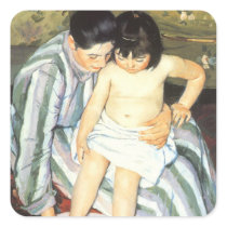 Child's Bath by Mary Cassatt Square Sticker