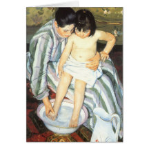 Child's Bath by Mary Cassatt Vintage Impressionism Greeting Cards