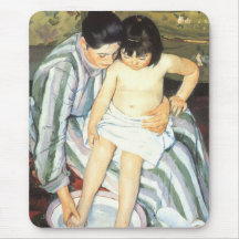 Child's Bath by Mary Cassatt Vintage Impressionism Mouse Pads