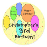 Child's Birthday Stickers