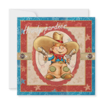 Child's Cowboy Birthday Party Invitation